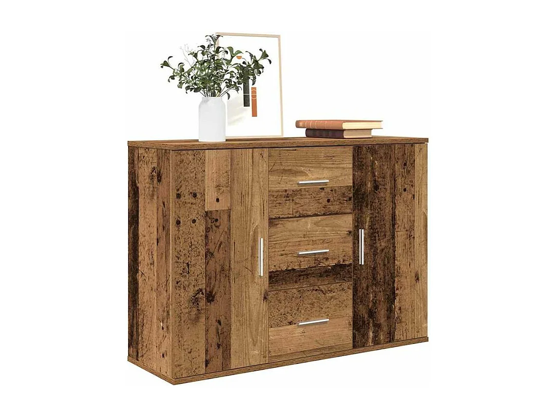 Buffet vieux bois 90x29,5x65 bois d'ingénierie