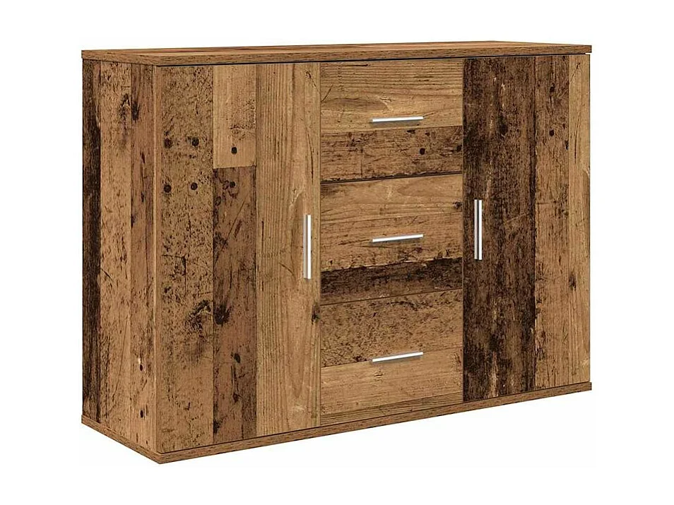 Buffet vieux bois 90x29,5x65 bois d'ingénierie