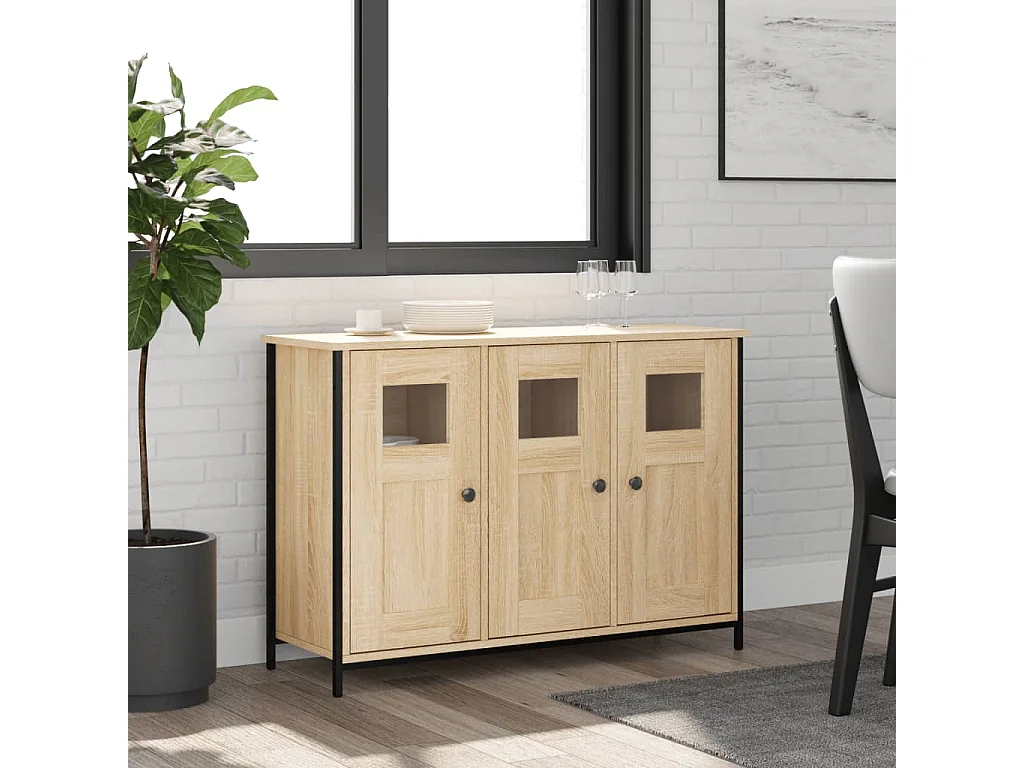Buffet chêne sonoma 100x35x70 bois d'ingénierie
