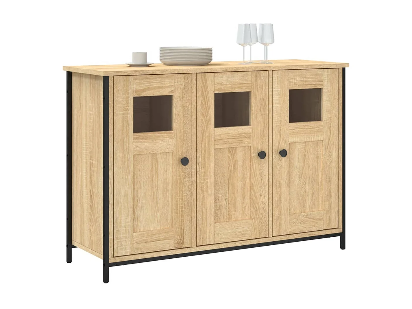 Buffet chêne sonoma 100x35x70 bois d'ingénierie