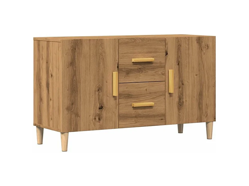 Buffet chêne artisanal 100x36x60 bois d'ingénierie