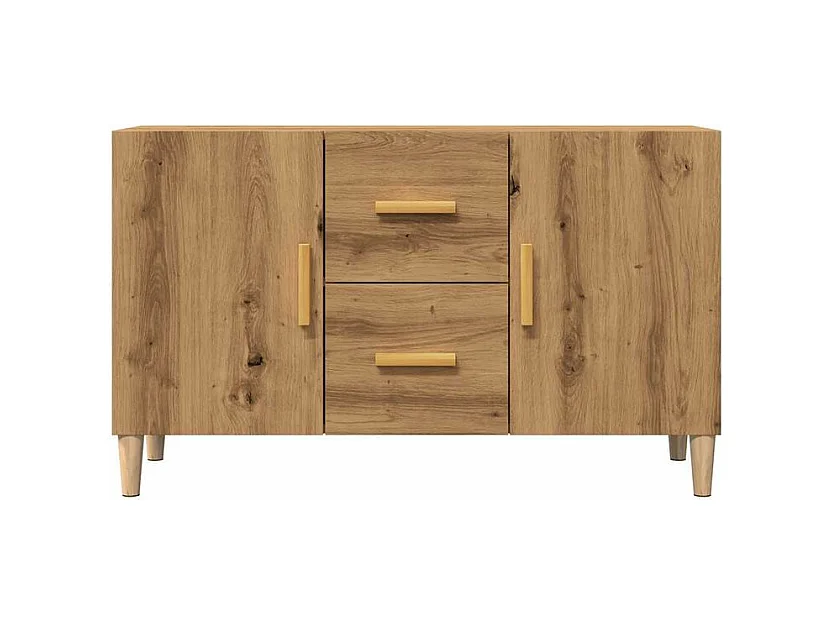 Buffet chêne artisanal 100x36x60 bois d'ingénierie