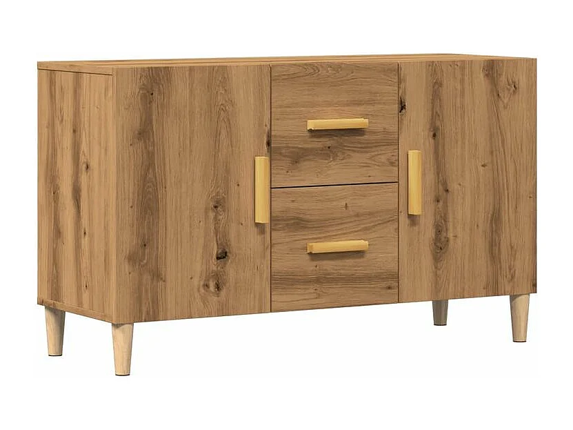 Buffet chêne artisanal 100x36x60 bois d'ingénierie