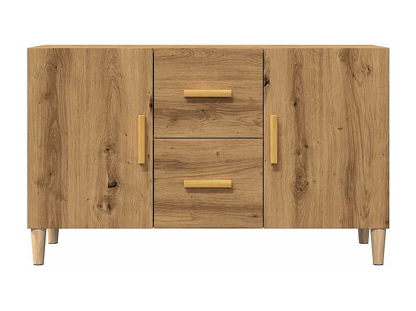 Buffet chêne artisanal 100x36x60 bois d'ingénierie