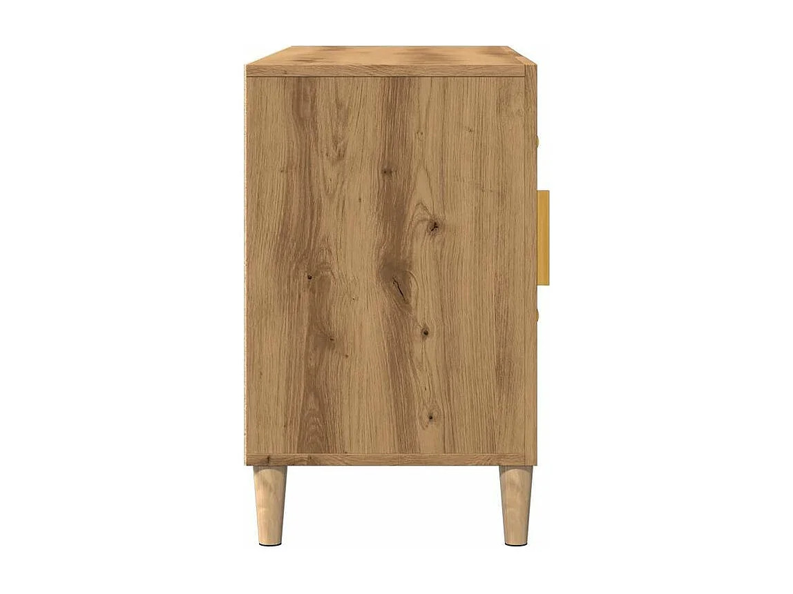 Buffet chêne artisanal 100x36x60 bois d'ingénierie