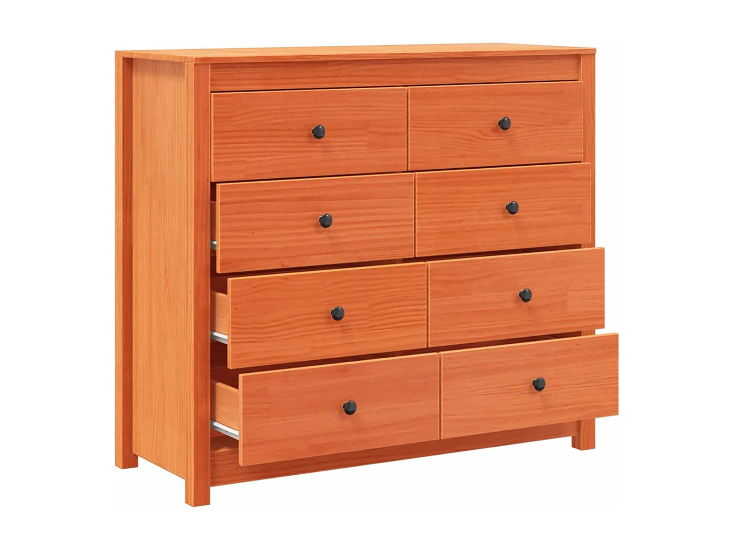 Armoire latérale marron 100x40x90 bois de pin massif