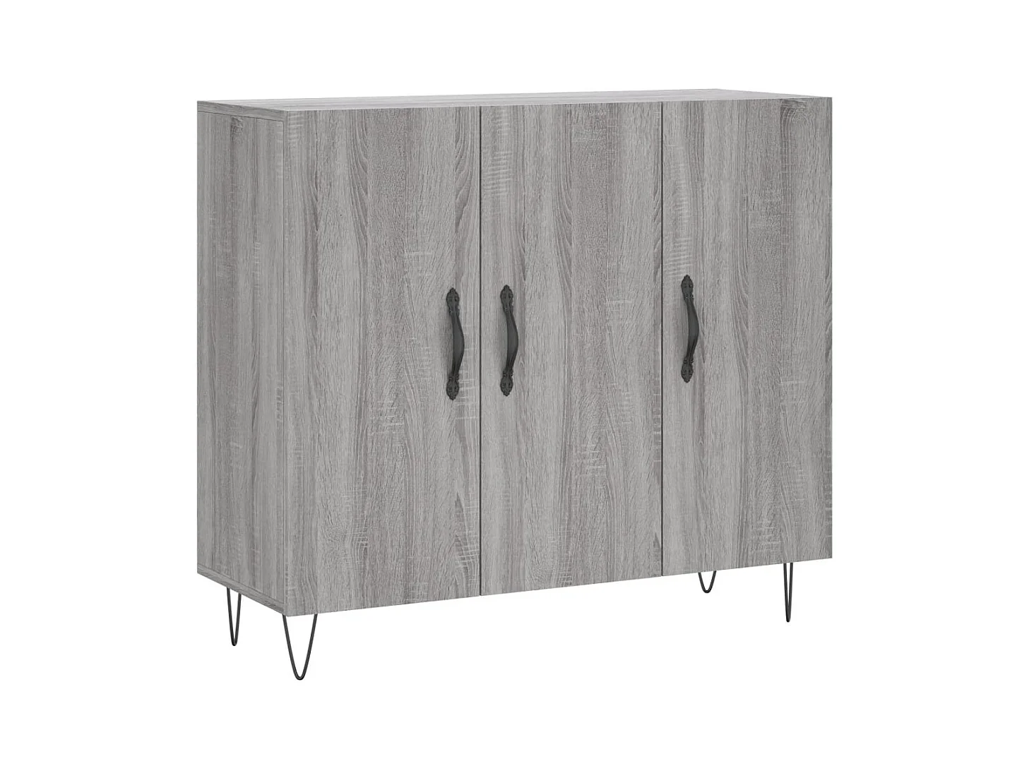 Buffet sonoma gris 90x34x80 bois d'ingénierie