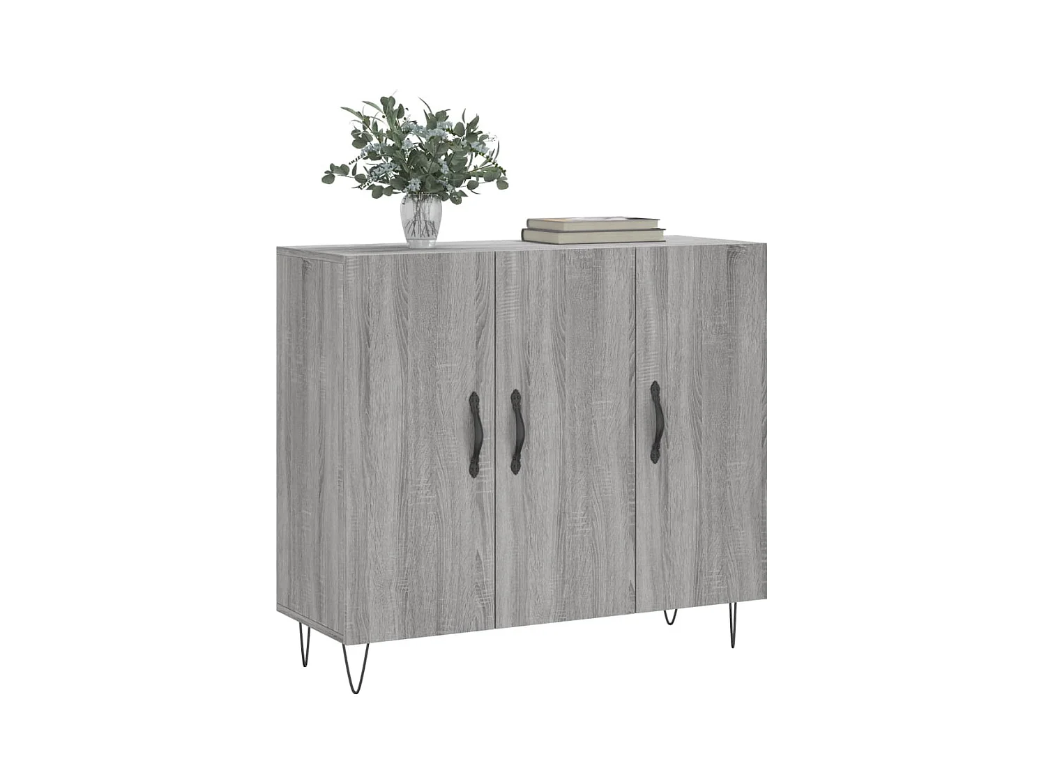 Buffet sonoma gris 90x34x80 bois d'ingénierie