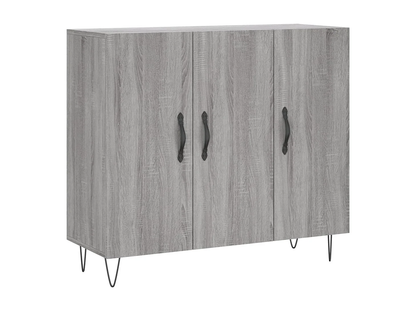 Buffet sonoma gris 90x34x80 bois d'ingénierie