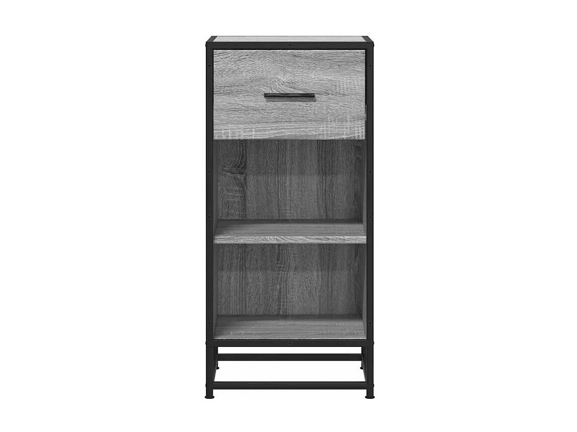 Buffet sonoma gris 35,5x35x76 bois d'ingénierie et métal
