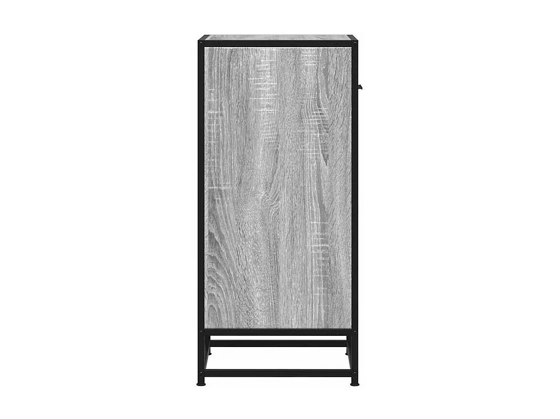 Buffet sonoma gris 35,5x35x76 bois d'ingénierie et métal