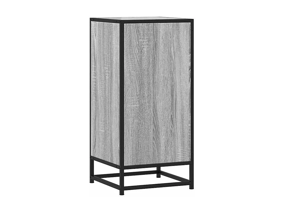 Buffet sonoma gris 35,5x35x76 bois d'ingénierie et métal