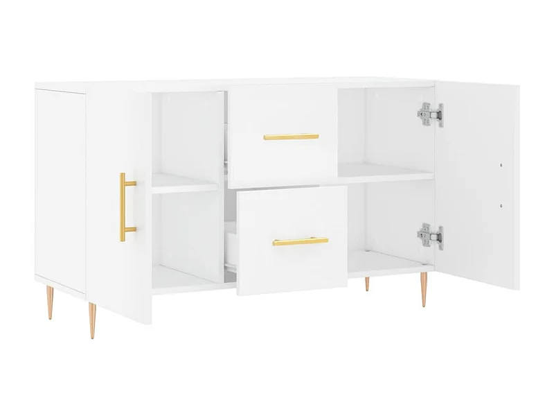 Buffet blanc 100x36x60 bois d'ingénierie