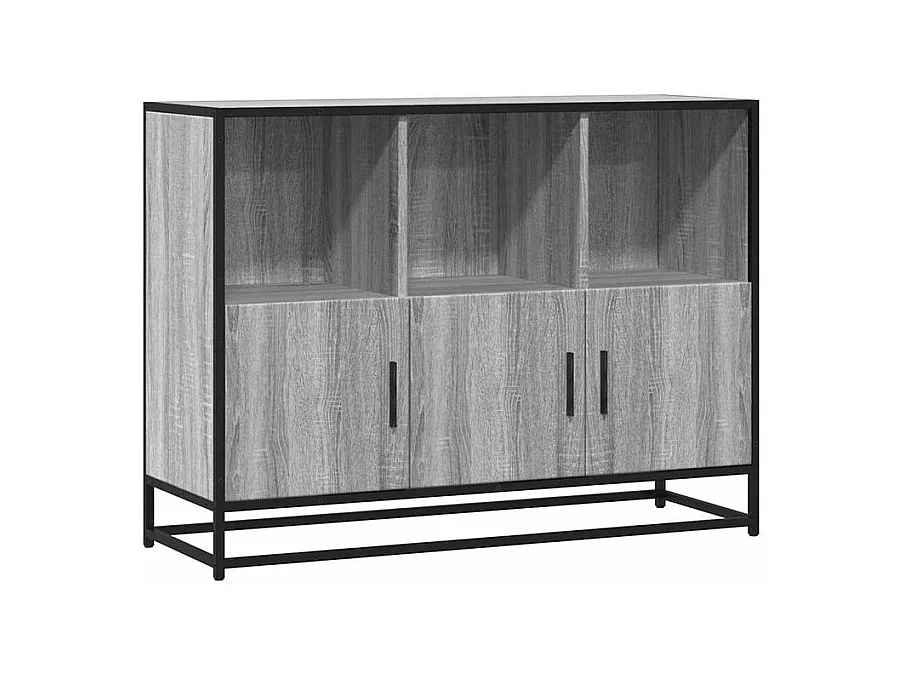Buffet sonoma gris 100x35x76 bois d'ingénierie