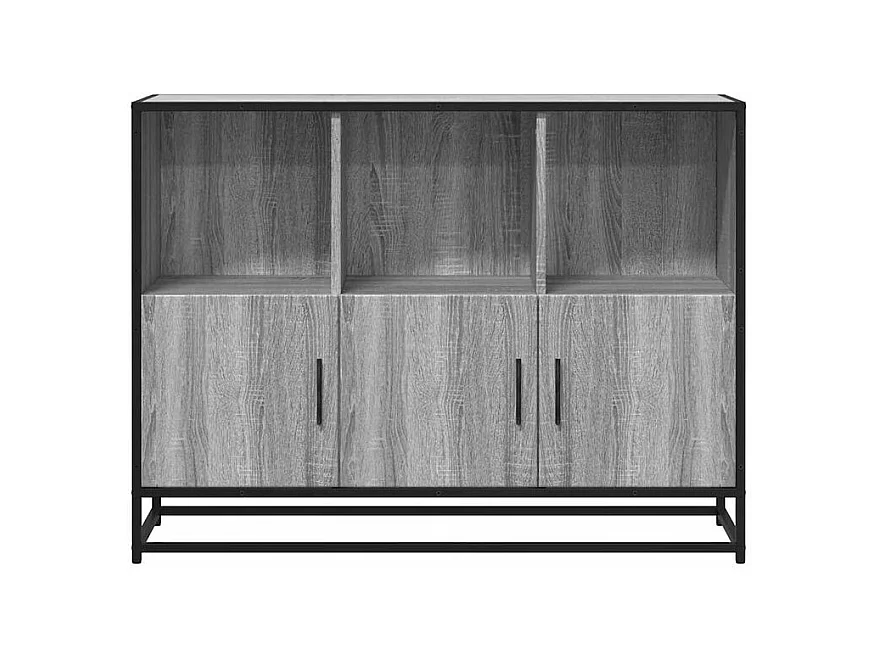 Buffet sonoma gris 100x35x76 bois d'ingénierie