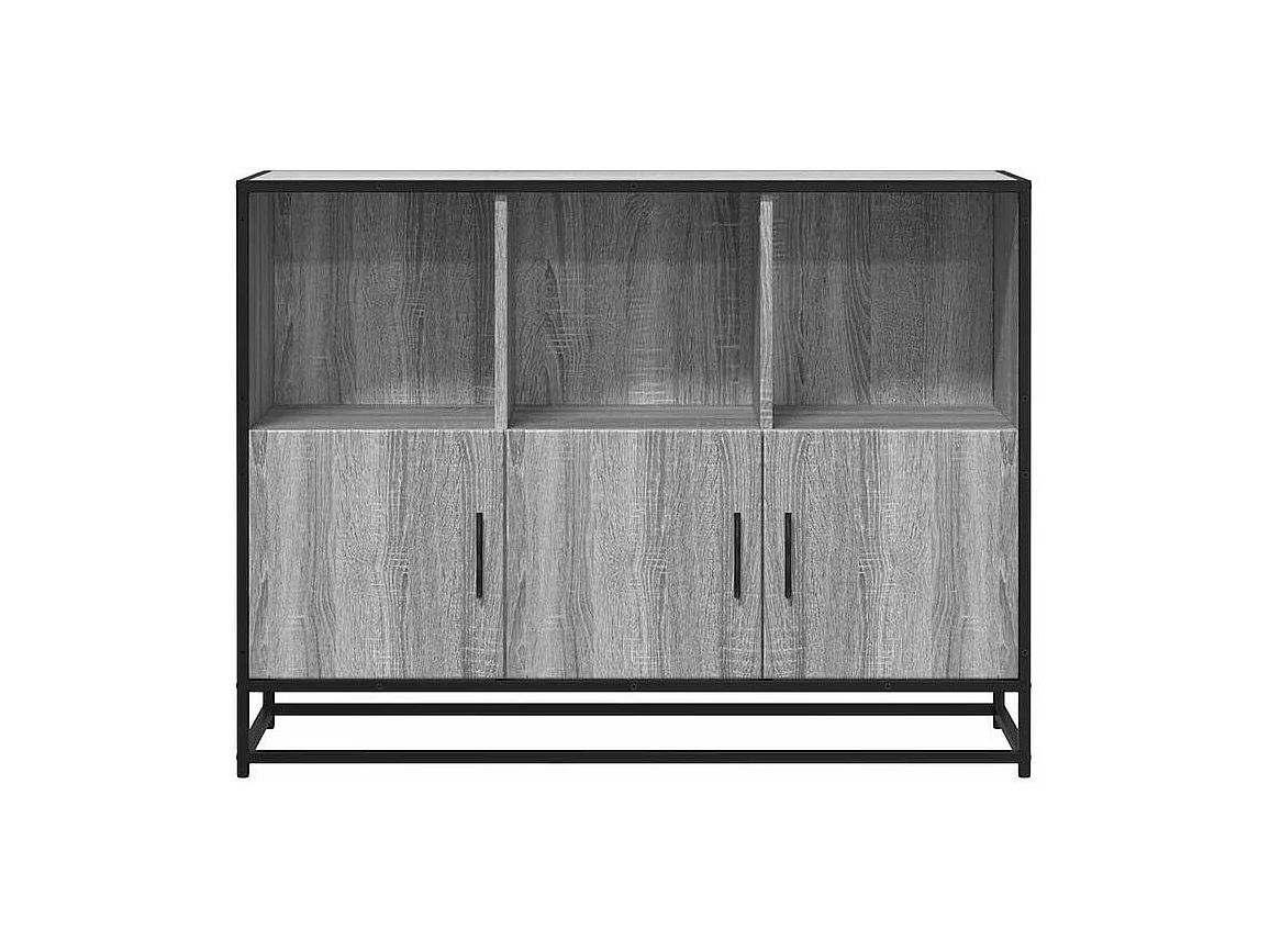 Buffet sonoma gris 100x35x76 bois d'ingénierie