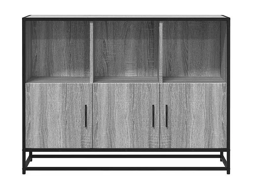 Buffet sonoma gris 100x35x76 bois d'ingénierie