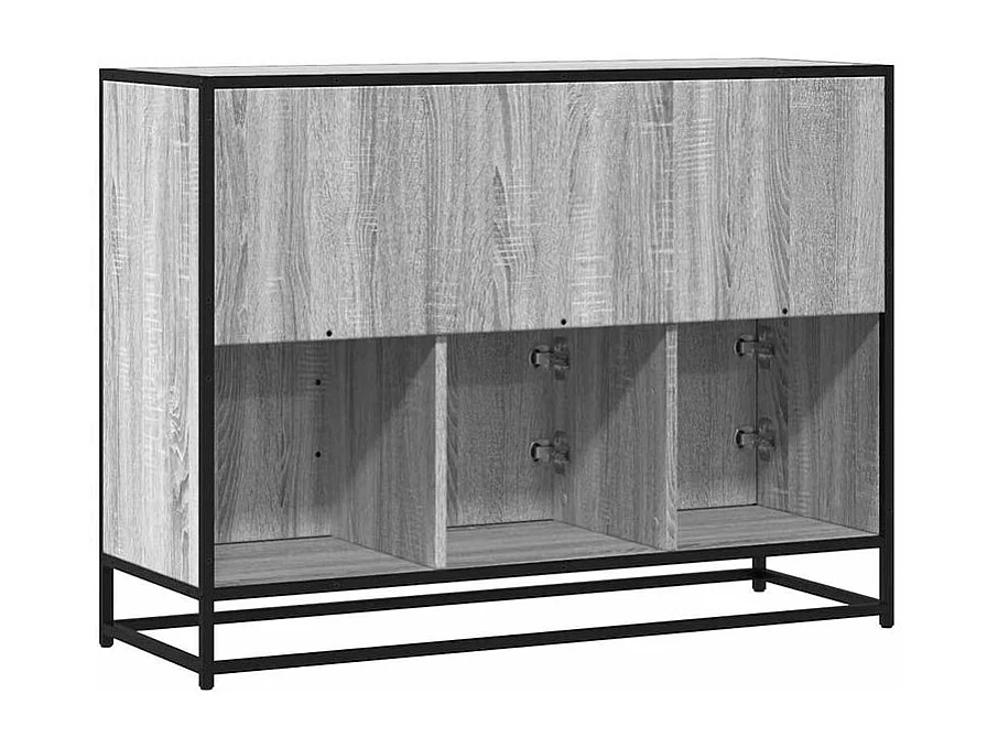 Buffet sonoma gris 100x35x76 bois d'ingénierie