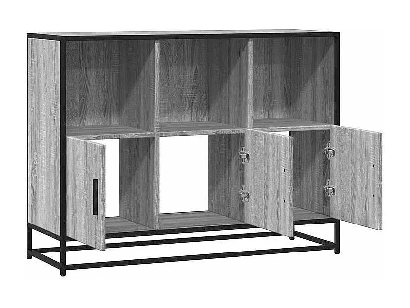 Buffet sonoma gris 100x35x76 bois d'ingénierie