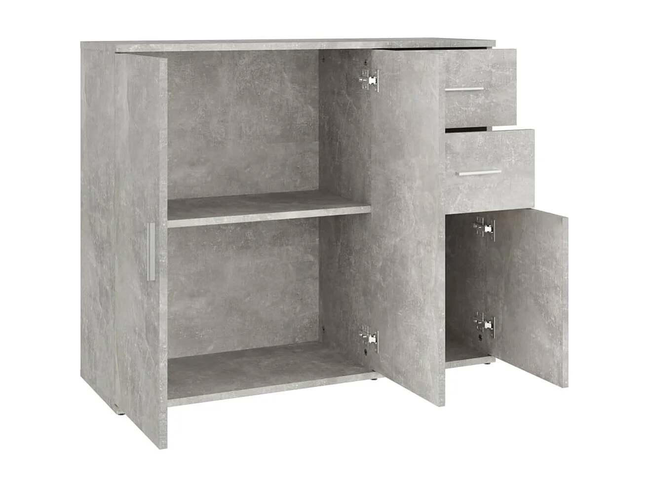 Buffet Gris béton 91x29,5x75 Bois d'ingénierie