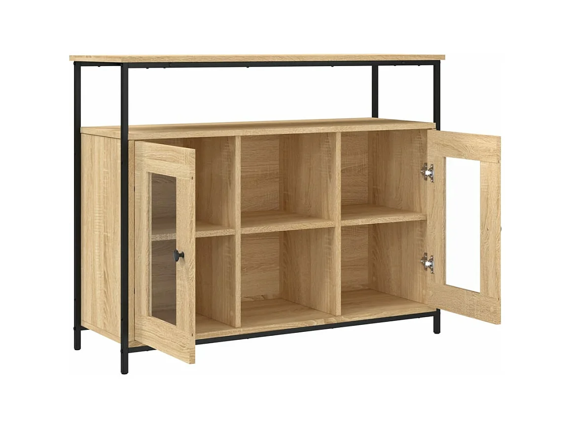 Buffet chêne sonoma 100x35x80 bois d'ingénierie
