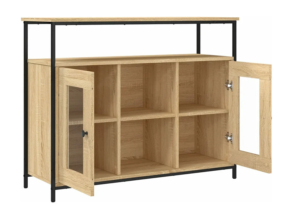 Buffet chêne sonoma 100x35x80 bois d'ingénierie