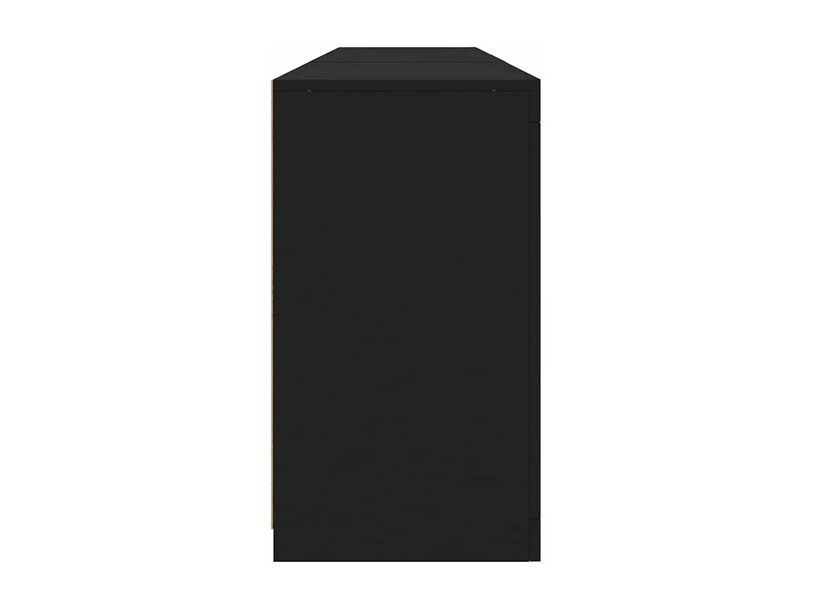 Buffet avec lumières LED noir 181,5x37x67