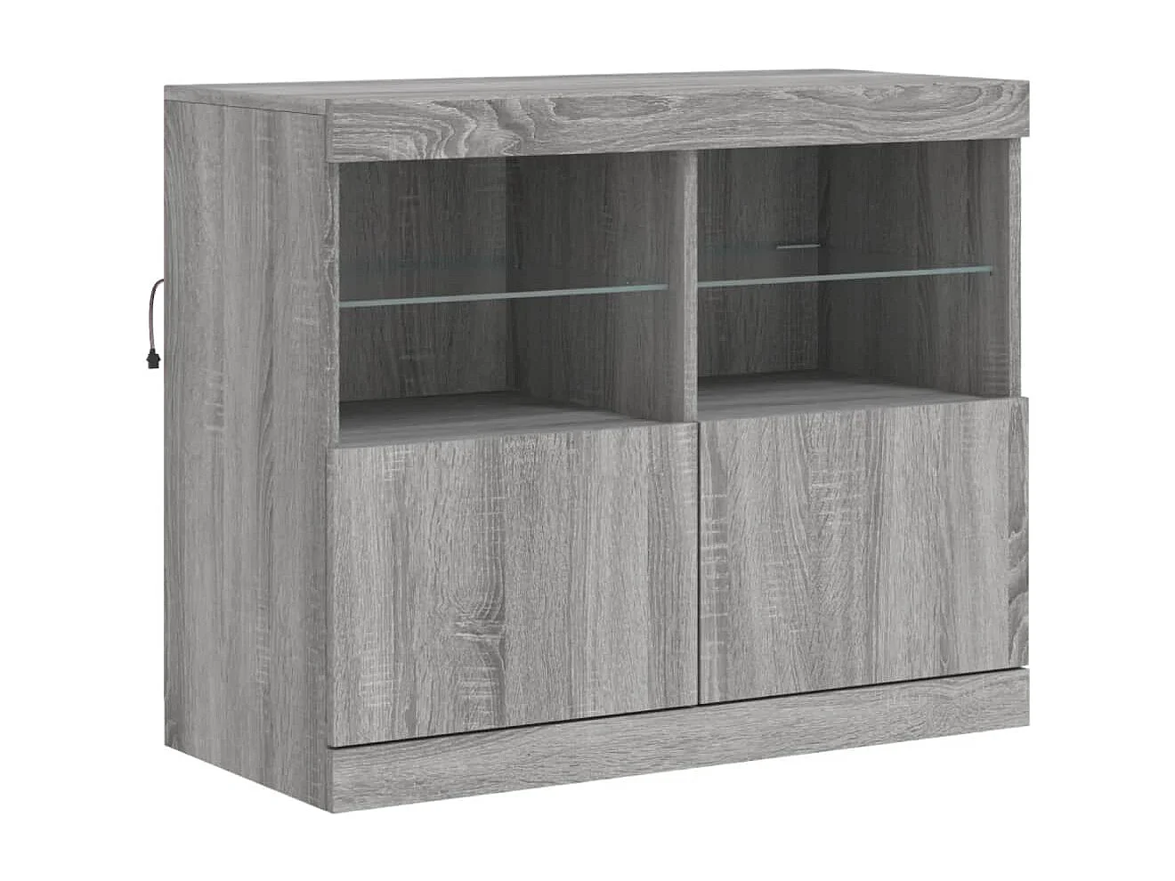 Buffet avec lumières LED sonoma gris 81x37x67