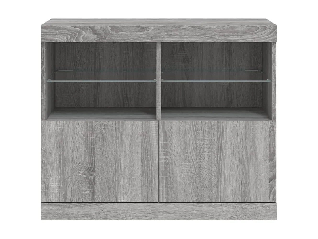 Buffet avec lumières LED sonoma gris 81x37x67