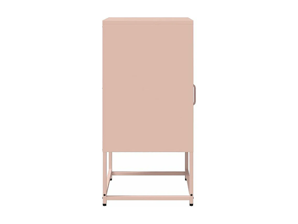 Table de chevet rose 36x39x78 acier laminé à froid