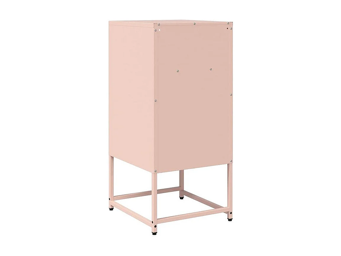 Table de chevet rose 36x39x78 acier laminé à froid