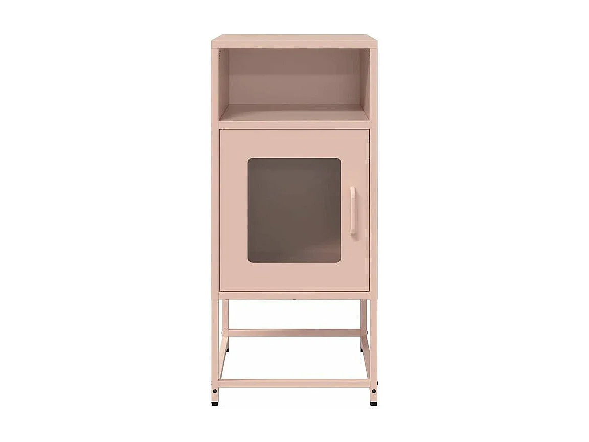 Table de chevet rose 36x39x78 acier laminé à froid