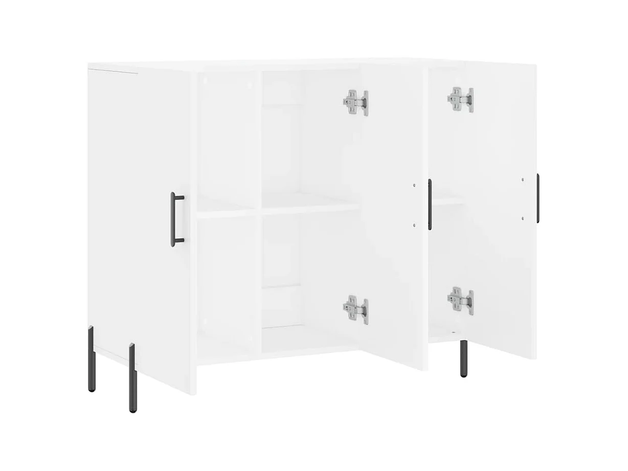 Buffet blanc 90x34x80 bois d'ingénierie