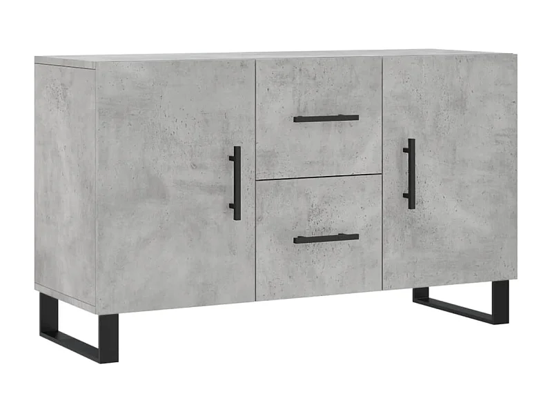 Buffet gris béton 100x36x60 bois d'ingénierie