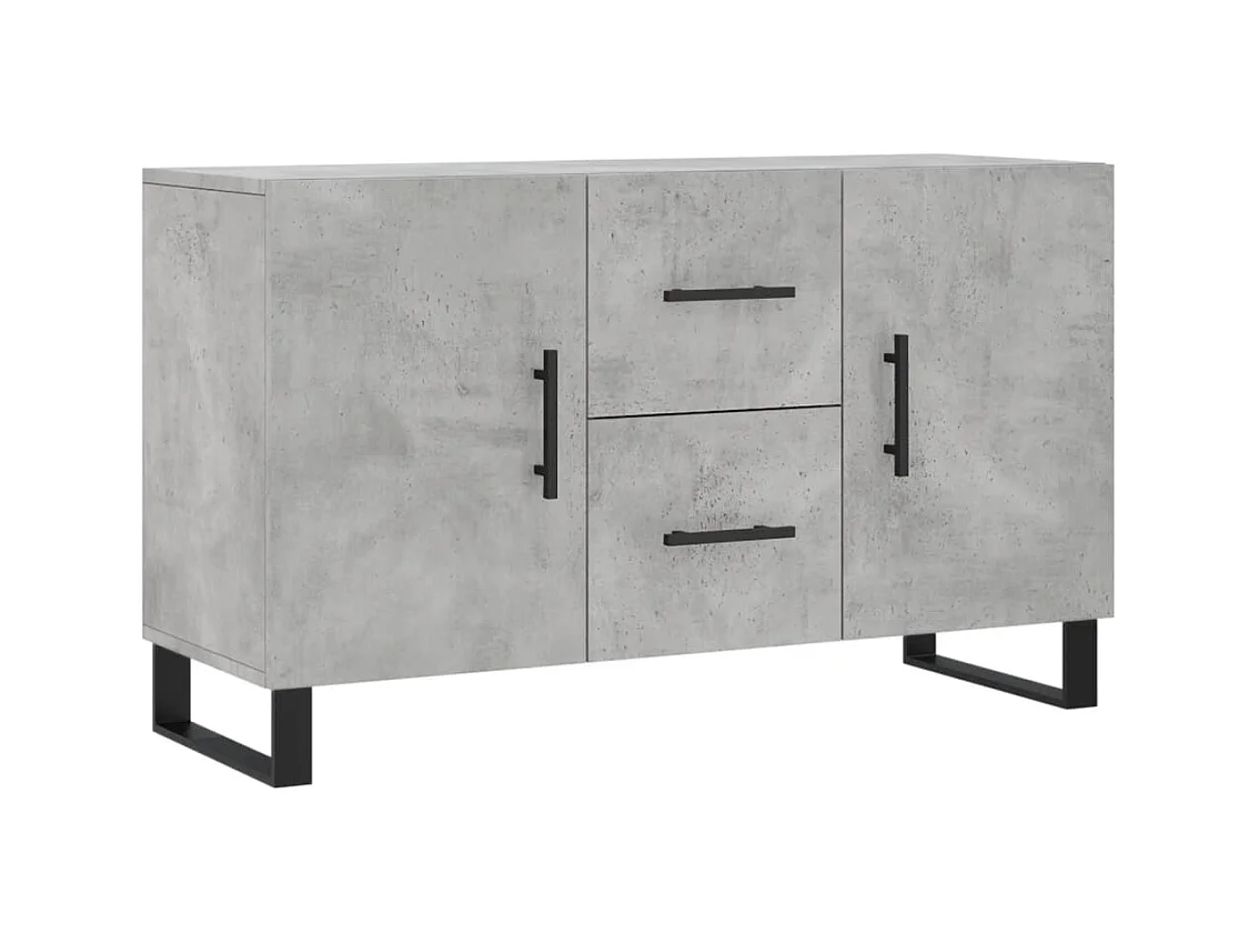 Buffet gris béton 100x36x60 bois d'ingénierie