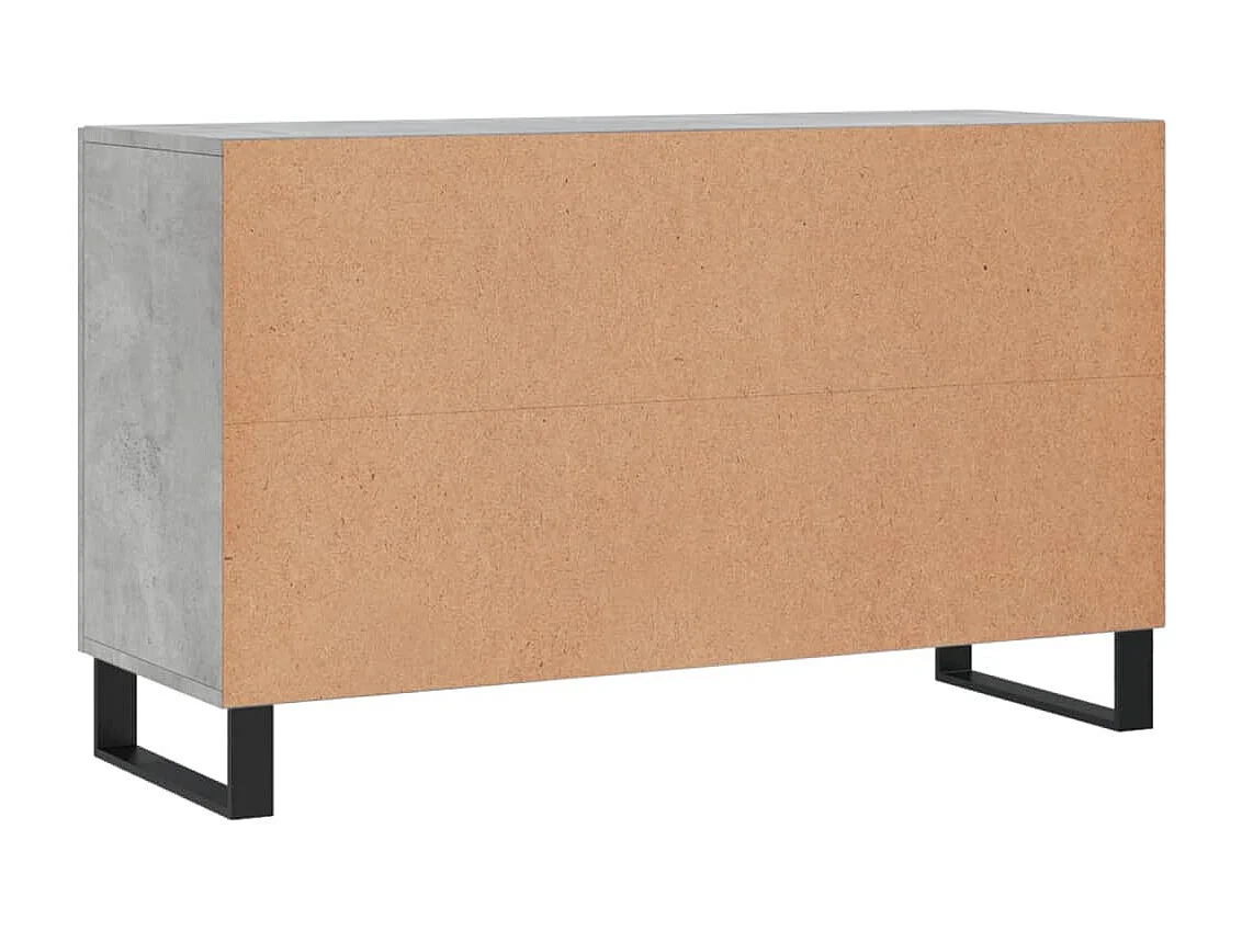 Buffet gris béton 100x36x60 bois d'ingénierie