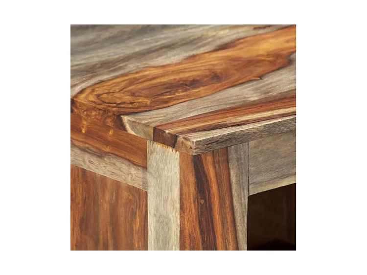 Buffet 3 tiroirs sesham massif foncé Mika