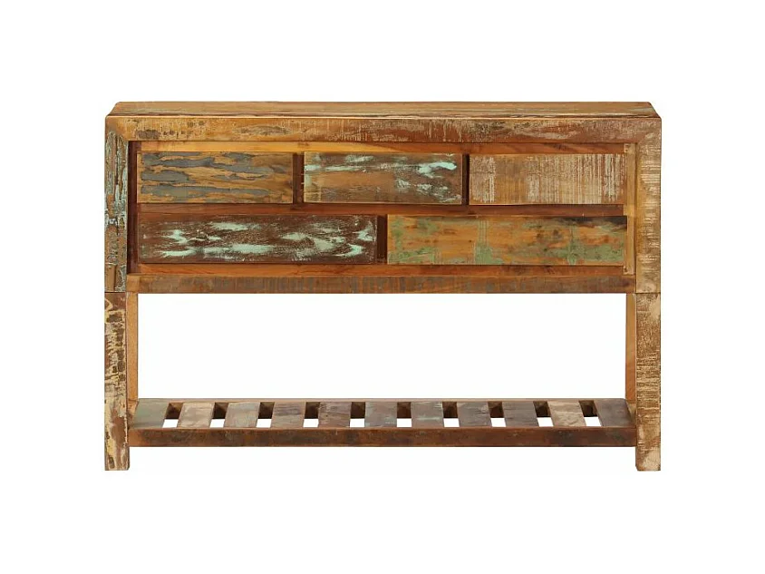 Buffet 5 tiroirs bois massif recyclé Moust