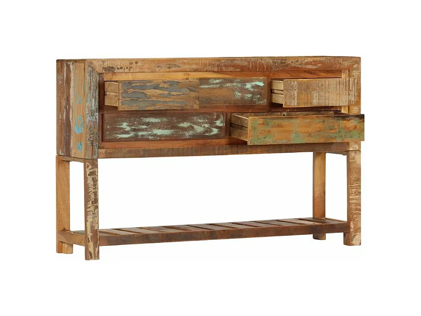 Buffet 5 tiroirs bois massif recyclé Moust