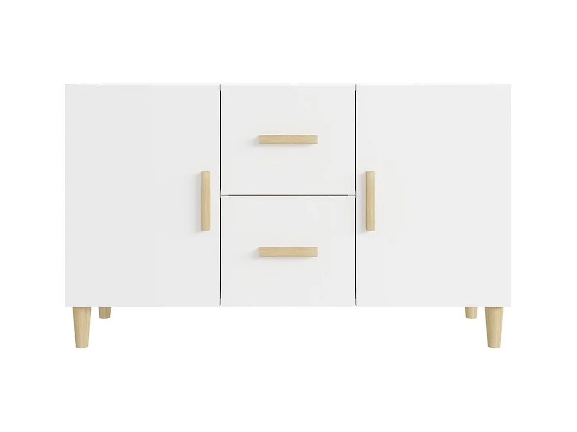 Buffet blanc 100x36x60 bois d'ingénierie