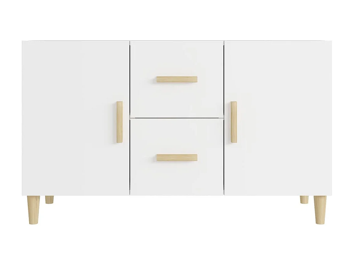 Buffet blanc 100x36x60 bois d'ingénierie
