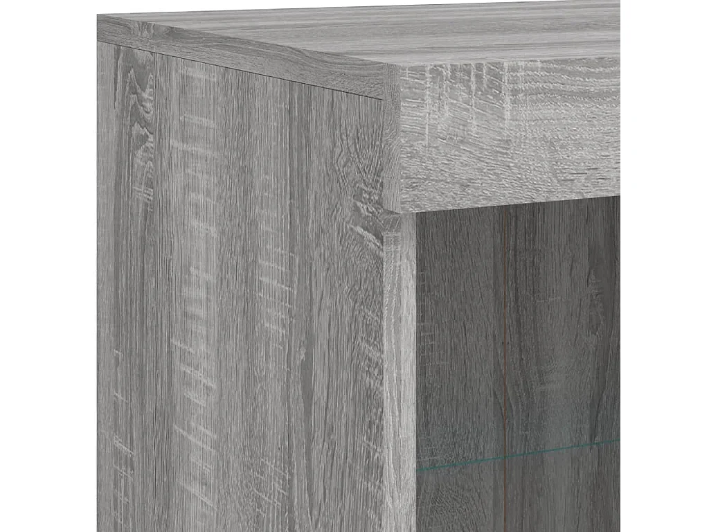 Buffet avec lumières LED sonoma gris 81x37x100