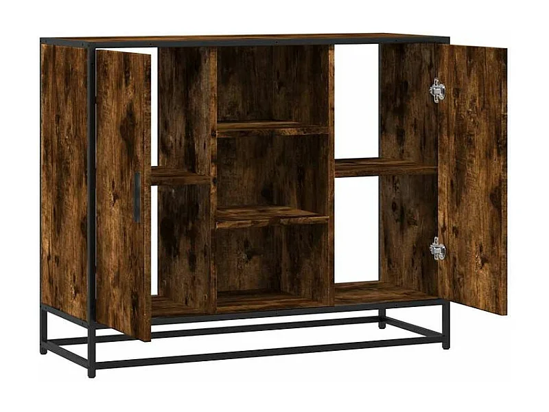Buffet chêne fumé 92x35x76 bois d'ingénierie