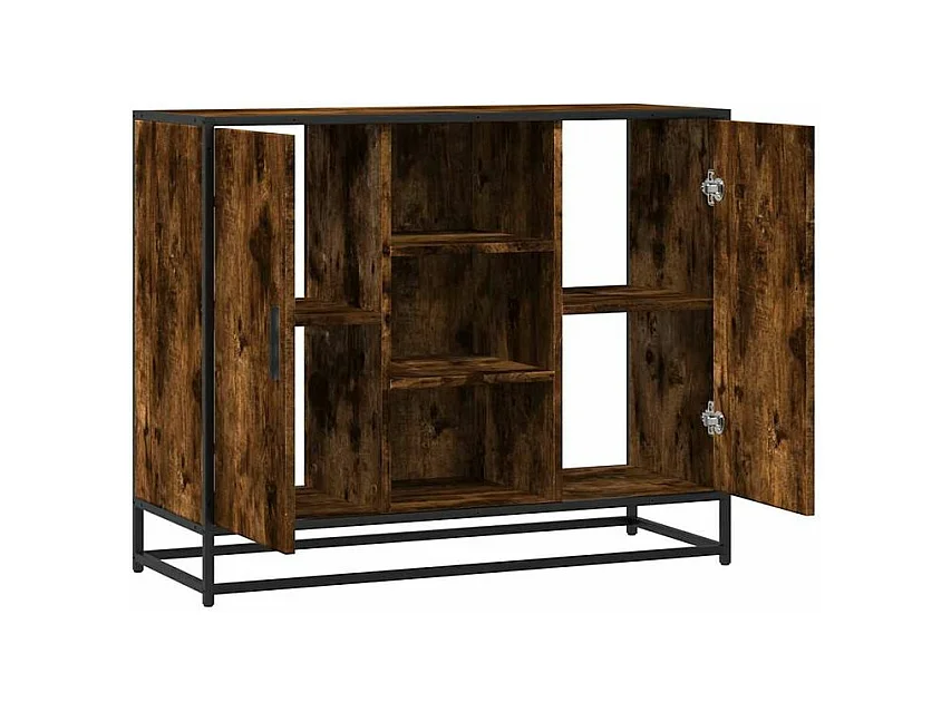 Buffet chêne fumé 92x35x76 bois d'ingénierie