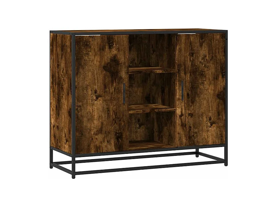 Buffet chêne fumé 92x35x76 bois d'ingénierie