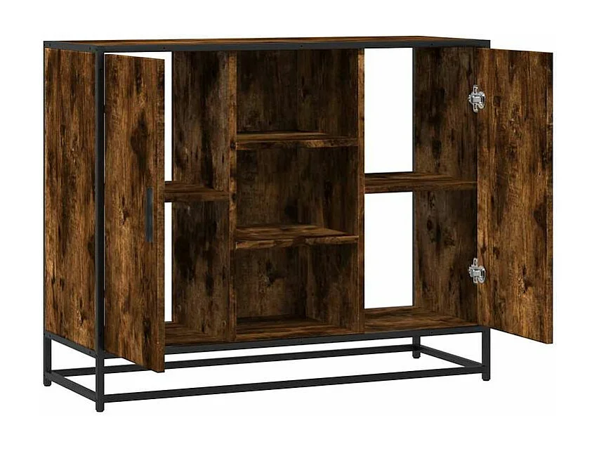 Buffet chêne fumé 92x35x76 bois d'ingénierie