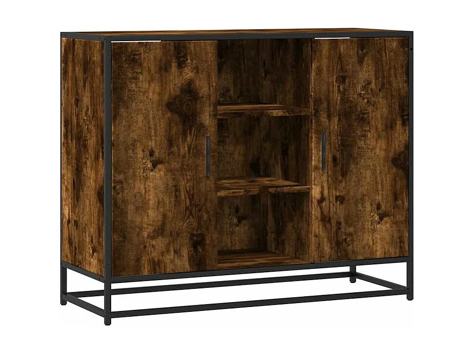 Buffet chêne fumé 92x35x76 bois d'ingénierie