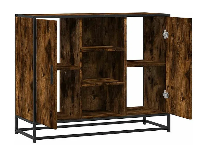 Buffet chêne fumé 92x35x76 bois d'ingénierie