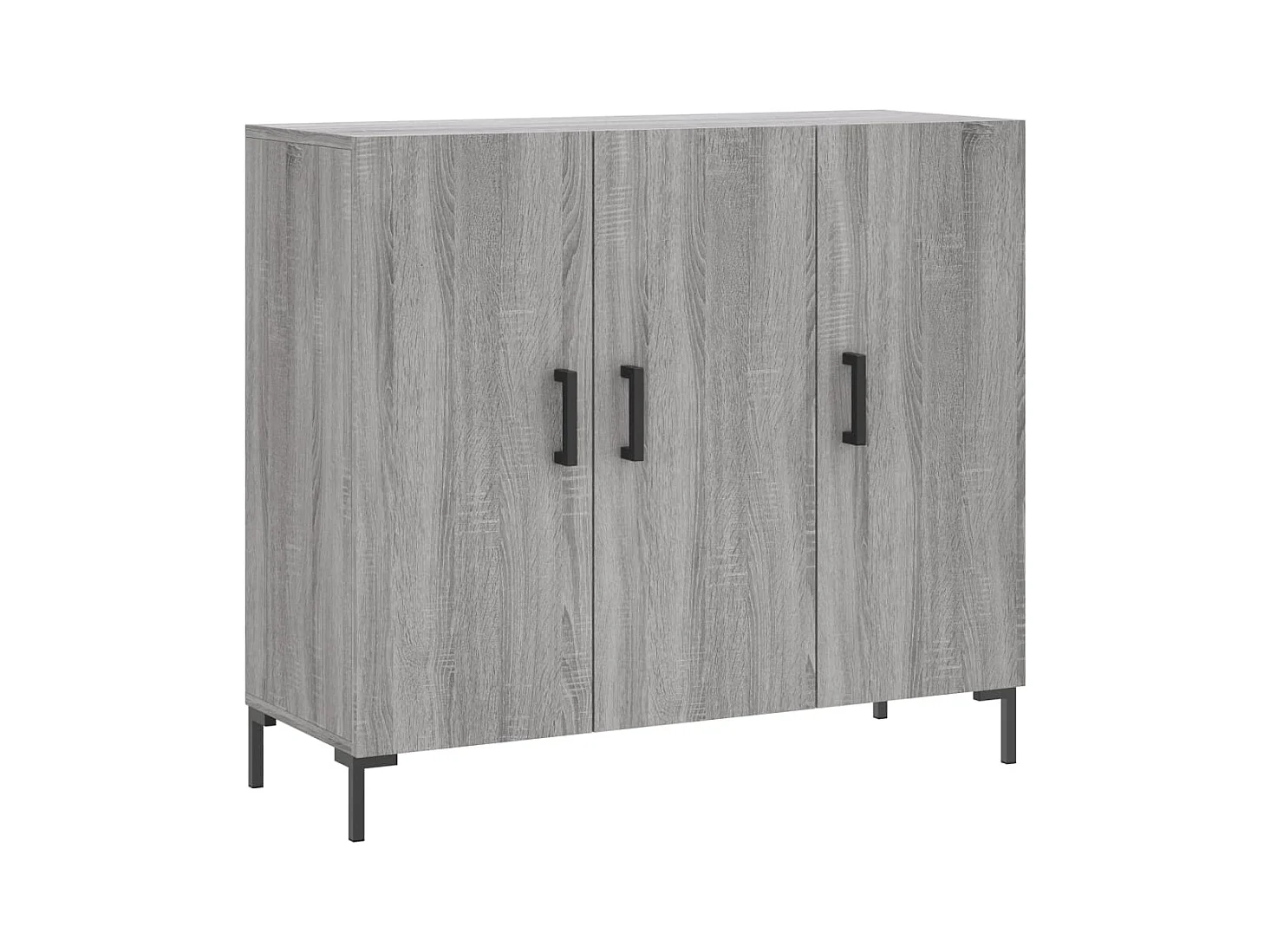 Buffet sonoma gris 90x34x80 bois d'ingénierie