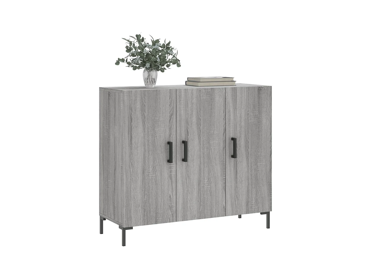 Buffet sonoma gris 90x34x80 bois d'ingénierie